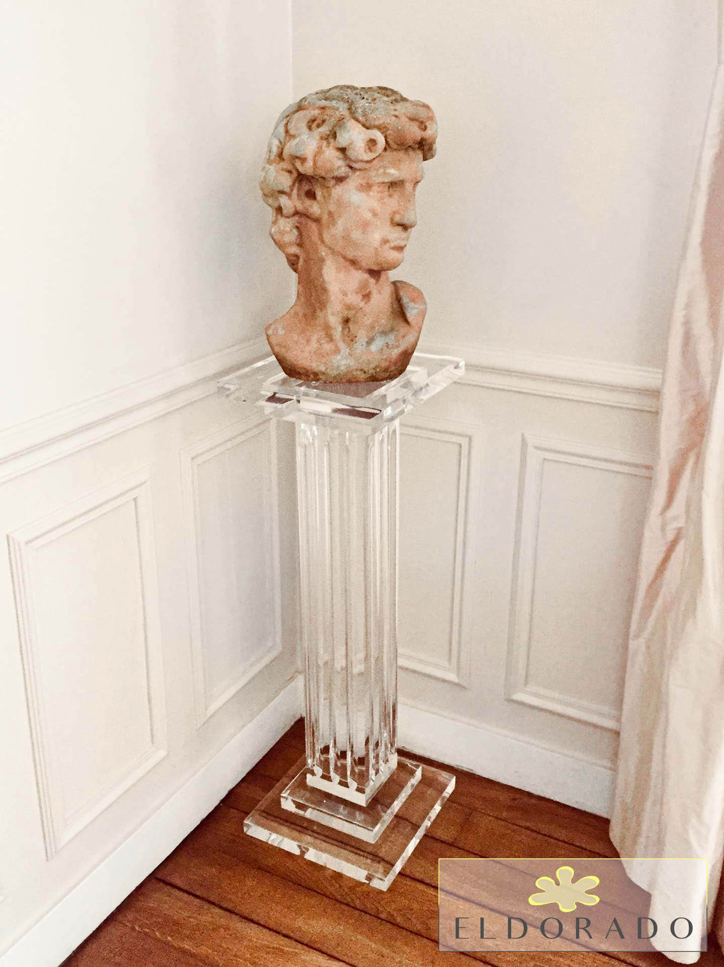 Colonna in plexiglass MILANO fusto diam 12 h 75
