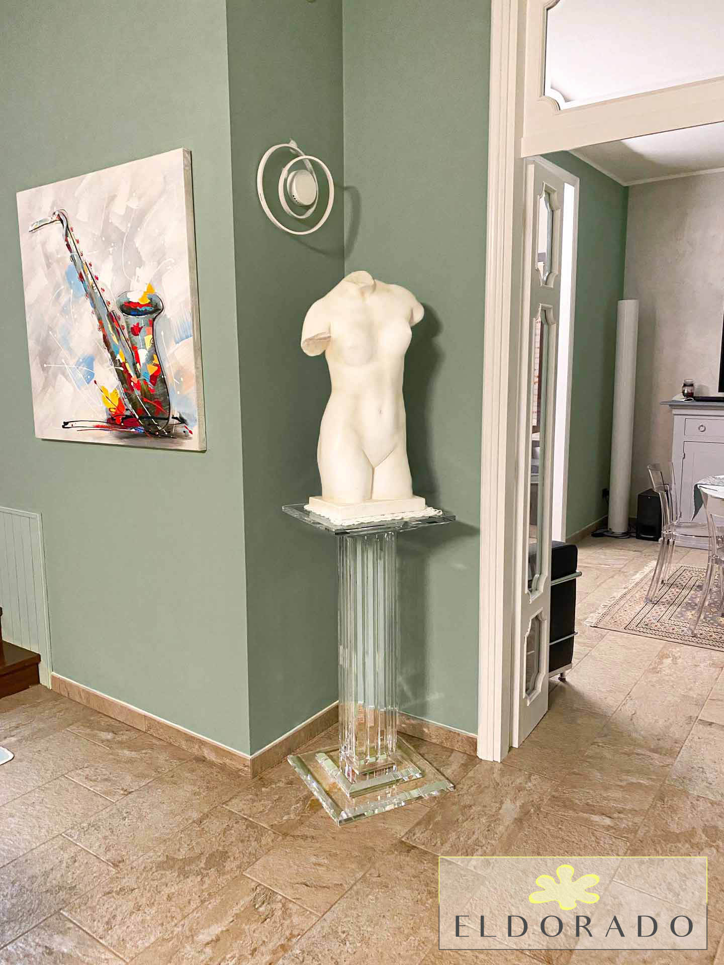Colonna in plexiglass MILANO fusto diam 15 h 90
