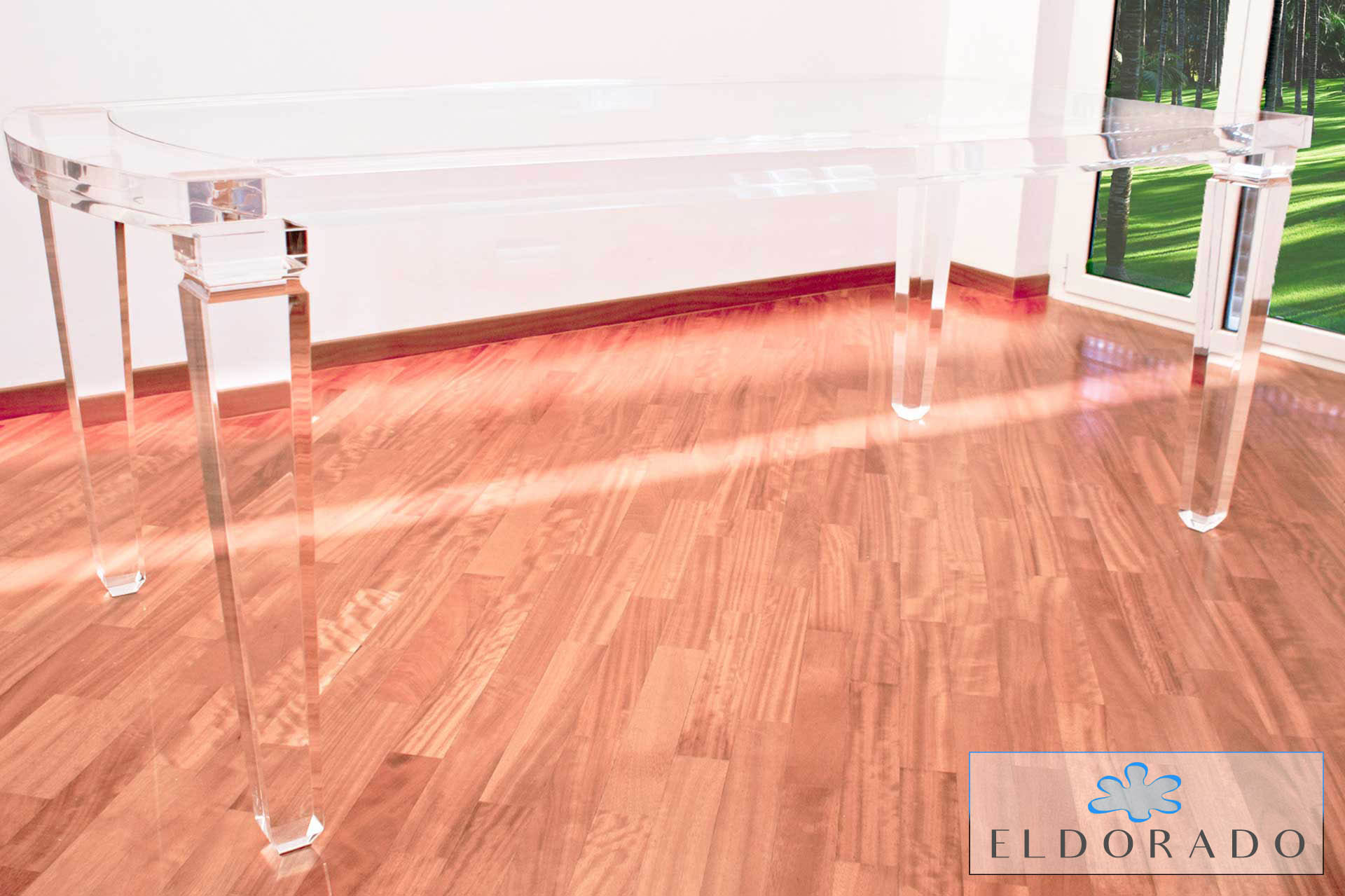 Tavolo pranzo in plexiglass BOTTE cm 200 x 100 h.76