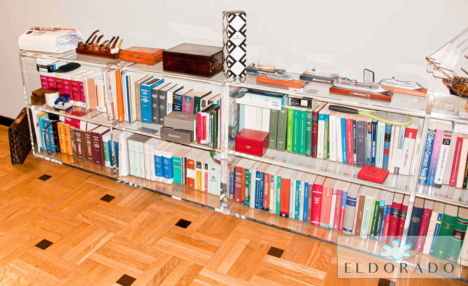 Libreria in plexiglass BLOCCO20 cm 180 x 30 h 80