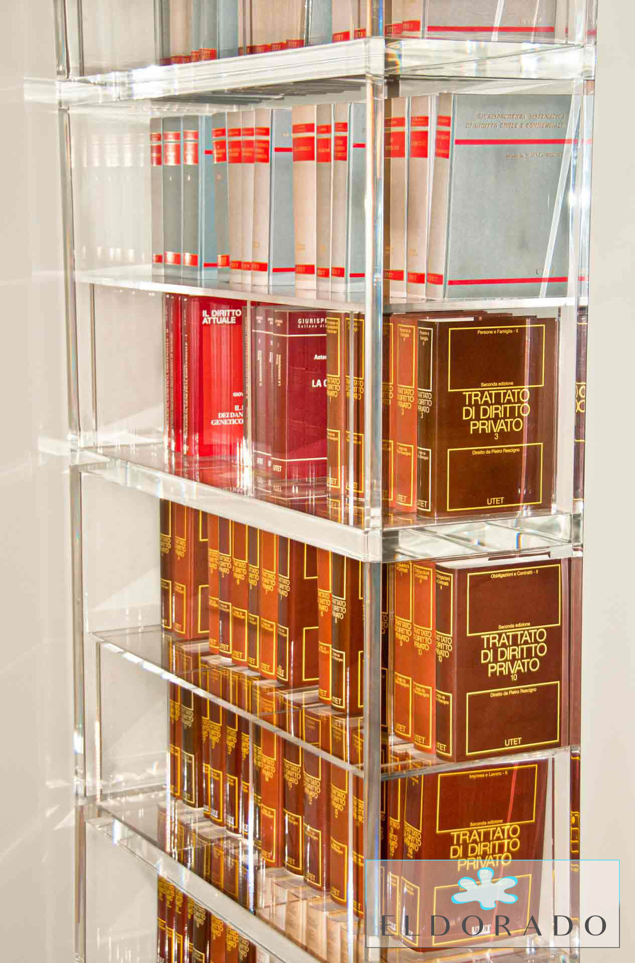 Libreria in plexiglass BLOCCO40 cm 100 x 30 h 240