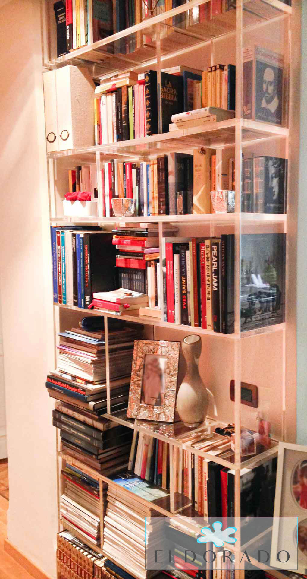 Libreria in plexiglass BLOCCO20 cm 110 x 30 h 270