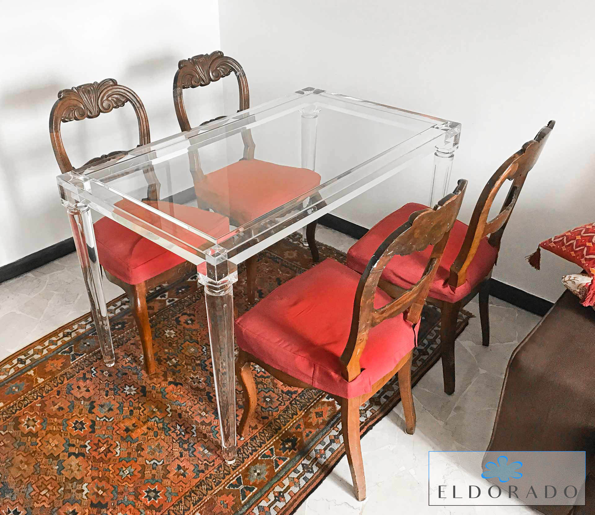 Tavolo in plexiglass IMPERO cm 120 x 80 h.76