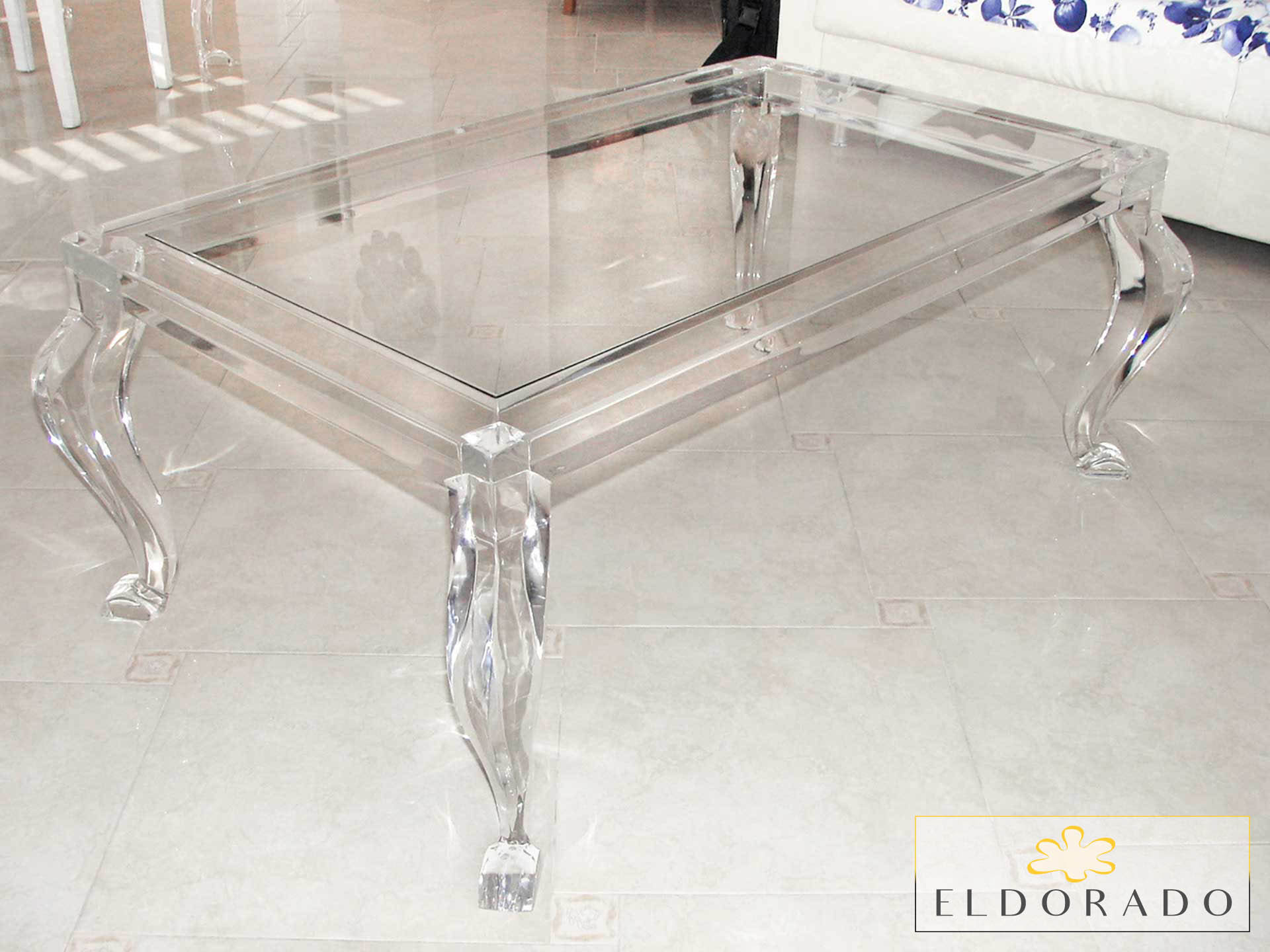 Tavolino in plexiglass 800 cm 110 x 65 h.40 