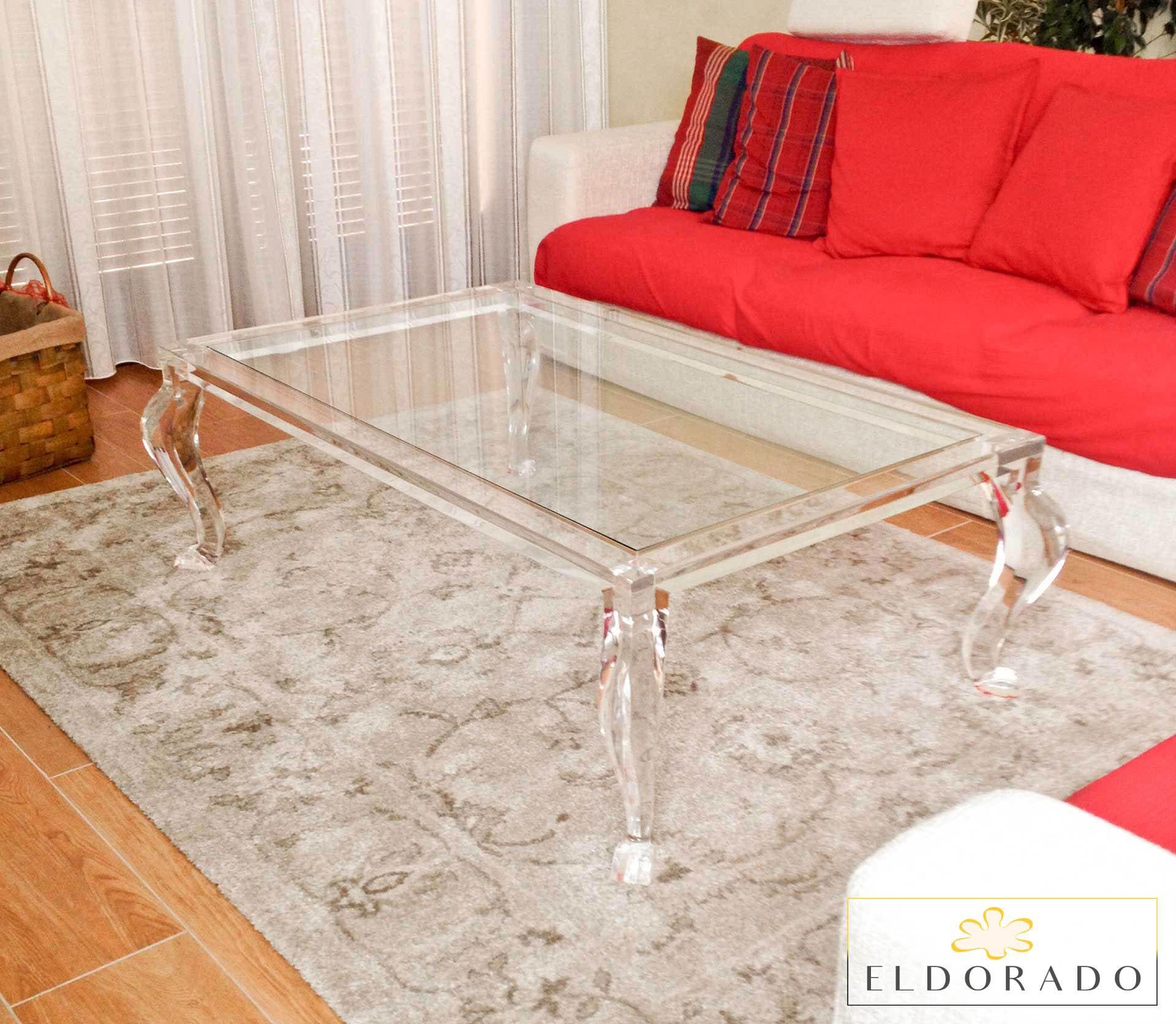 Tavolino in plexiglass 800 cm 130 x 80 h.40 