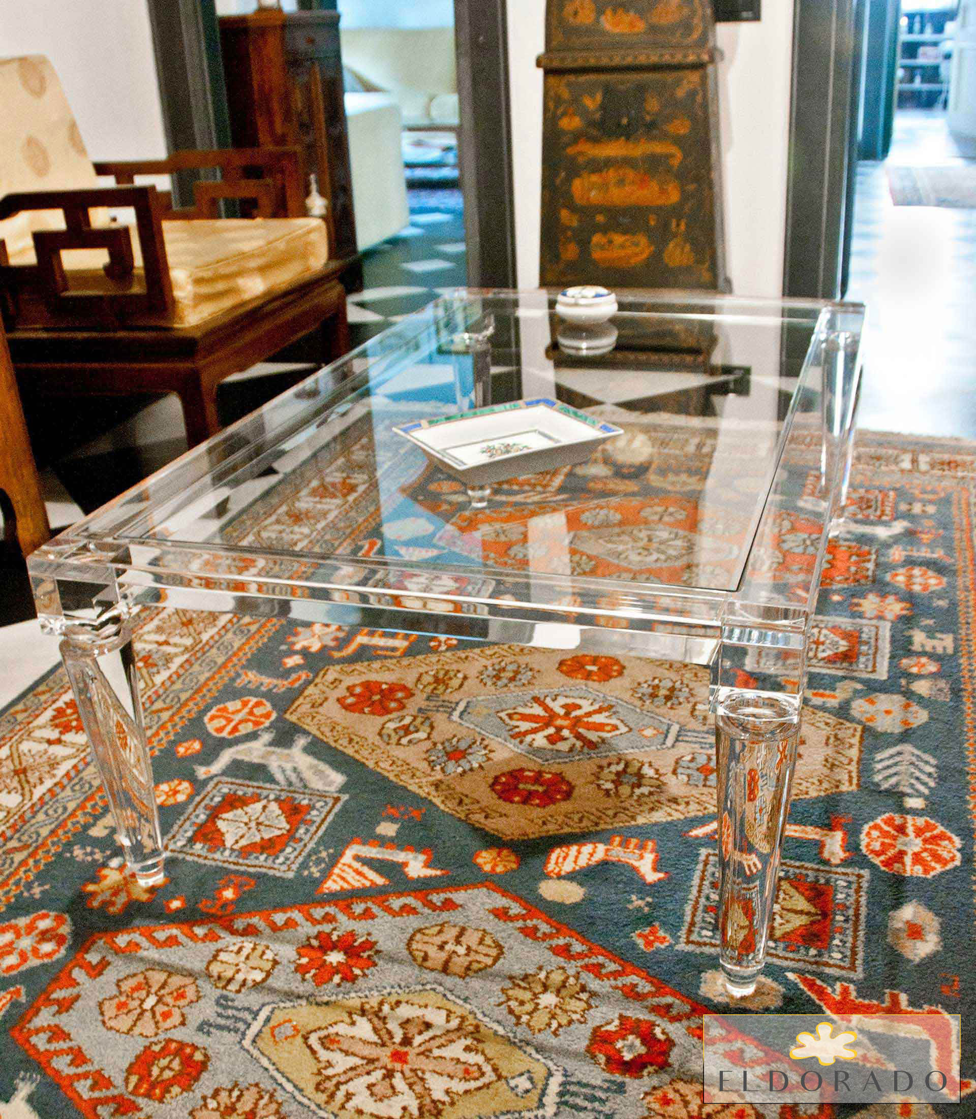 Tavolino in plexiglass IMPERO cm 110 x 65 h.40 