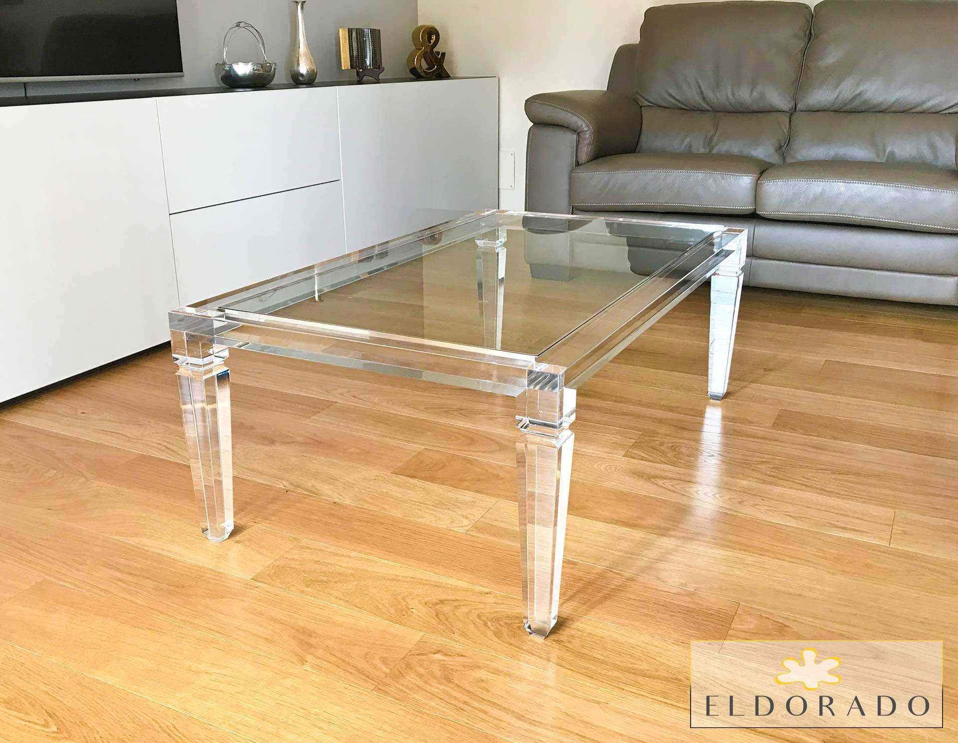 Tavolino in plexiglass LV1 cm 110 x 65 h.40