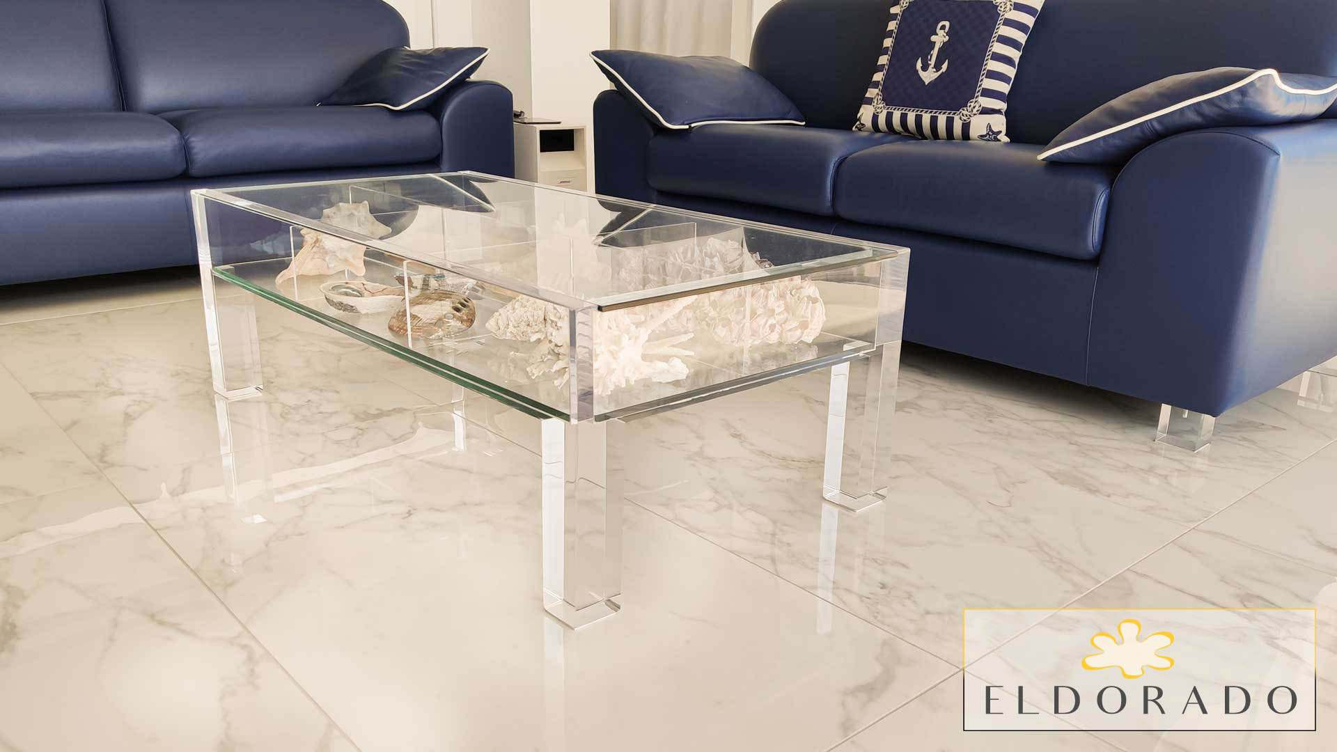 Tavolino in plexiglass SHOWCASE cm 100 x 60 h.40 