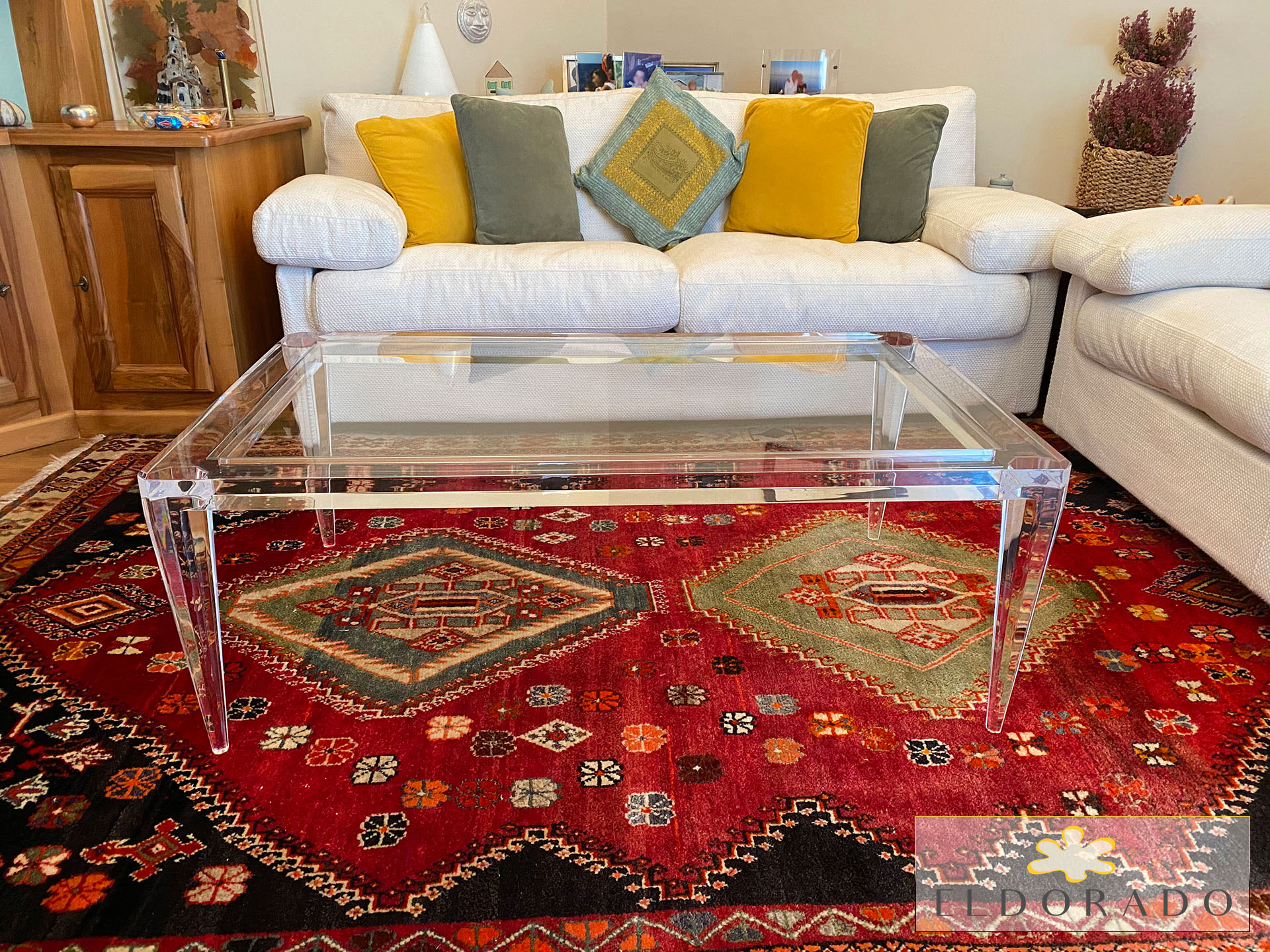 Tavolino in plexiglass SPILLO cm 110 x 65 h.40