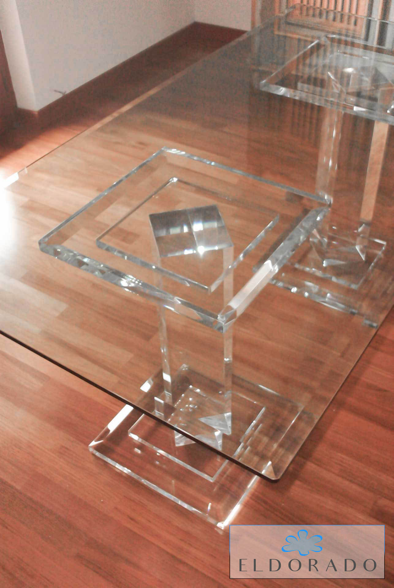 Tavolo pranzo in plexiglass APE cm 180 x 90 h.76