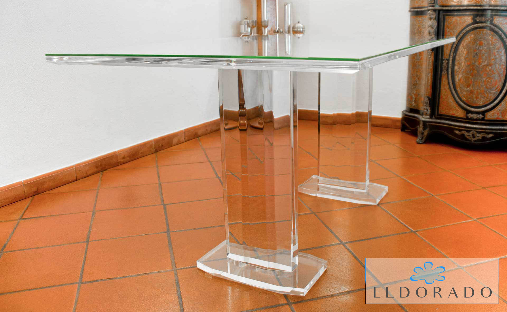 Tavolo pranzo in plexiglass M12 cm 160 x 90 h.76