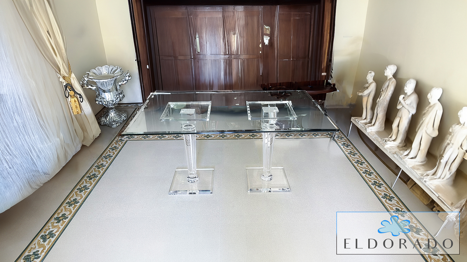Tavolo pranzo in plexiglass MERCURY cm 180 x 90 h.76