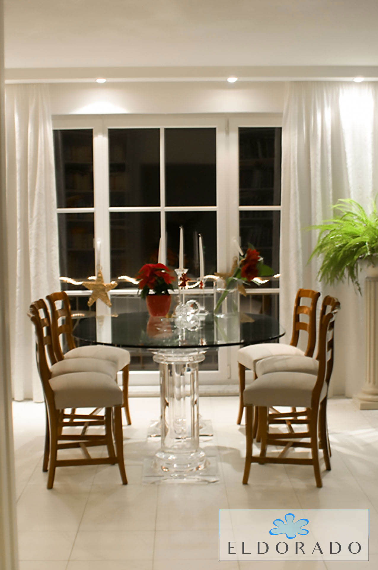 Tavolo pranzo in plexiglass ROMANO cm 200 x 100 h.76