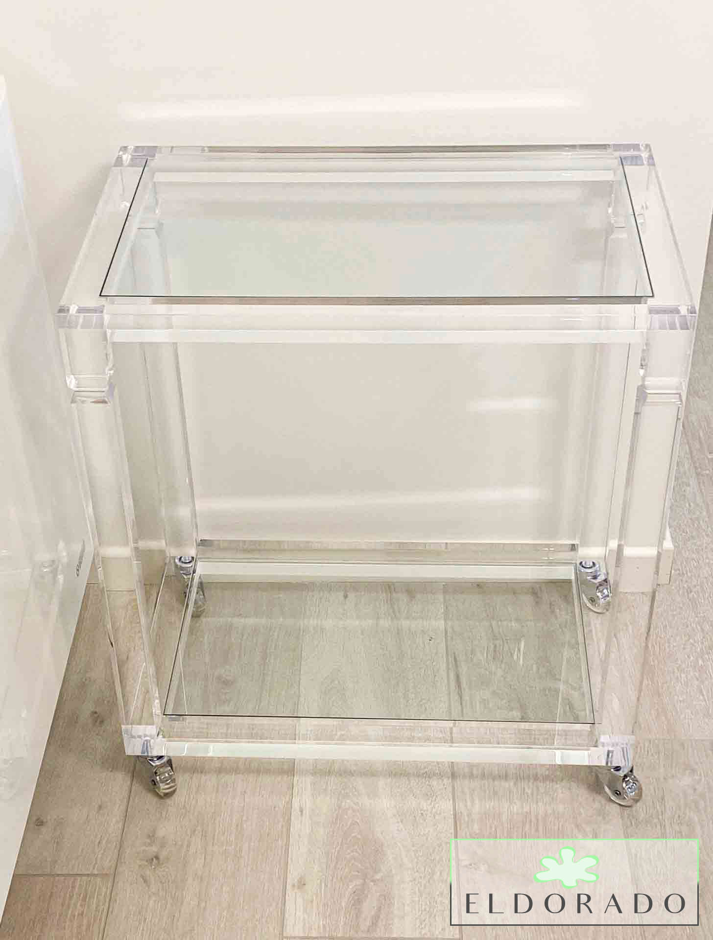 Carrello in plexiglass TELAIO_2 cm 60 x 40 h 65