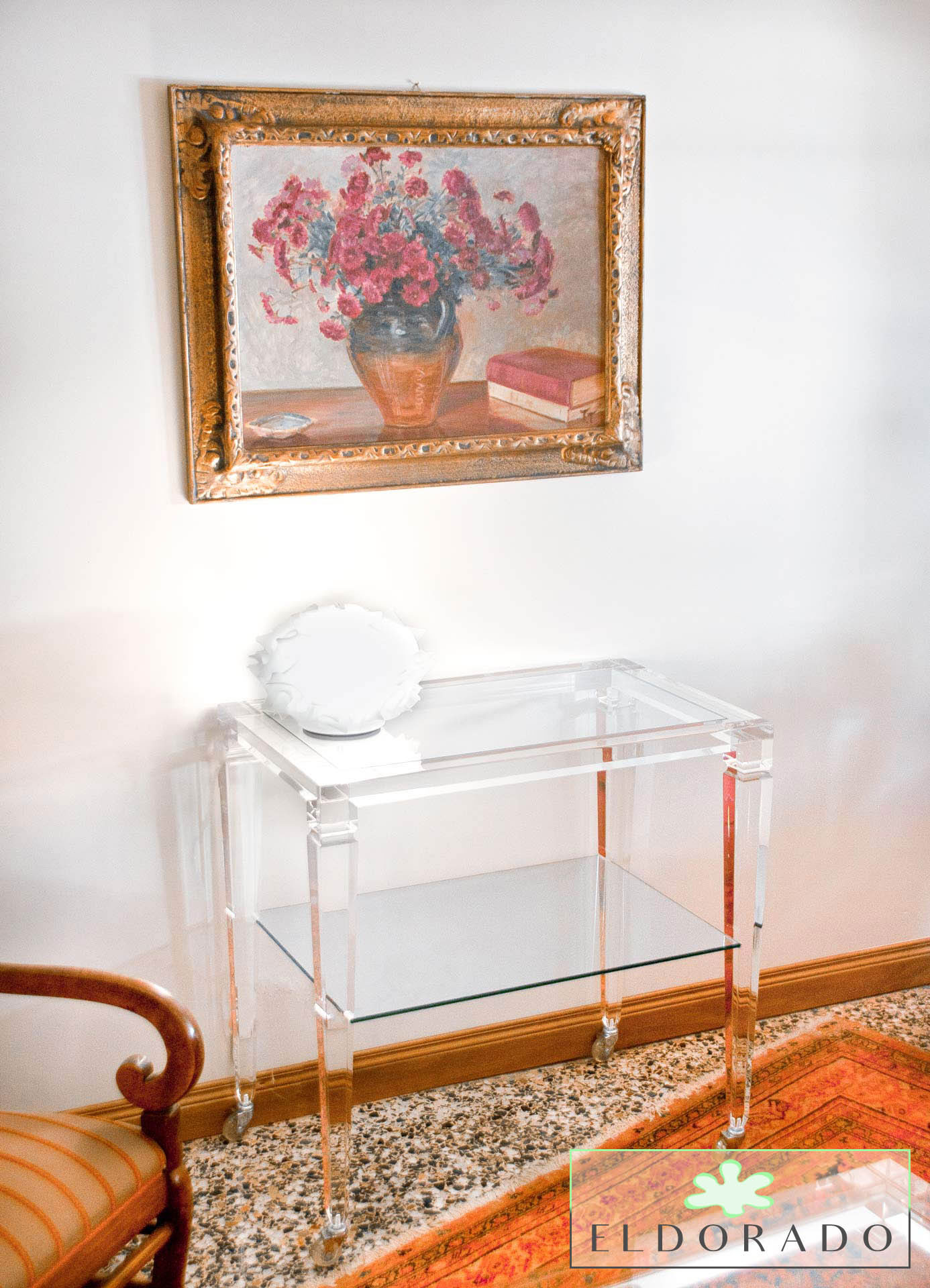 Carrello in plexiglass LV1 cm 70 x 50 h 80