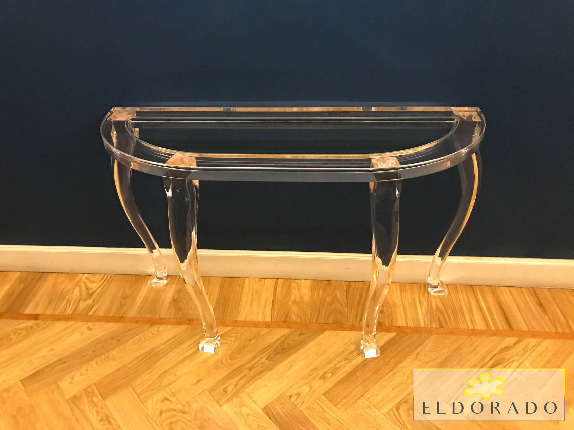 Consolle plexiglass 800 sagomata cm 120 x 45 h.75