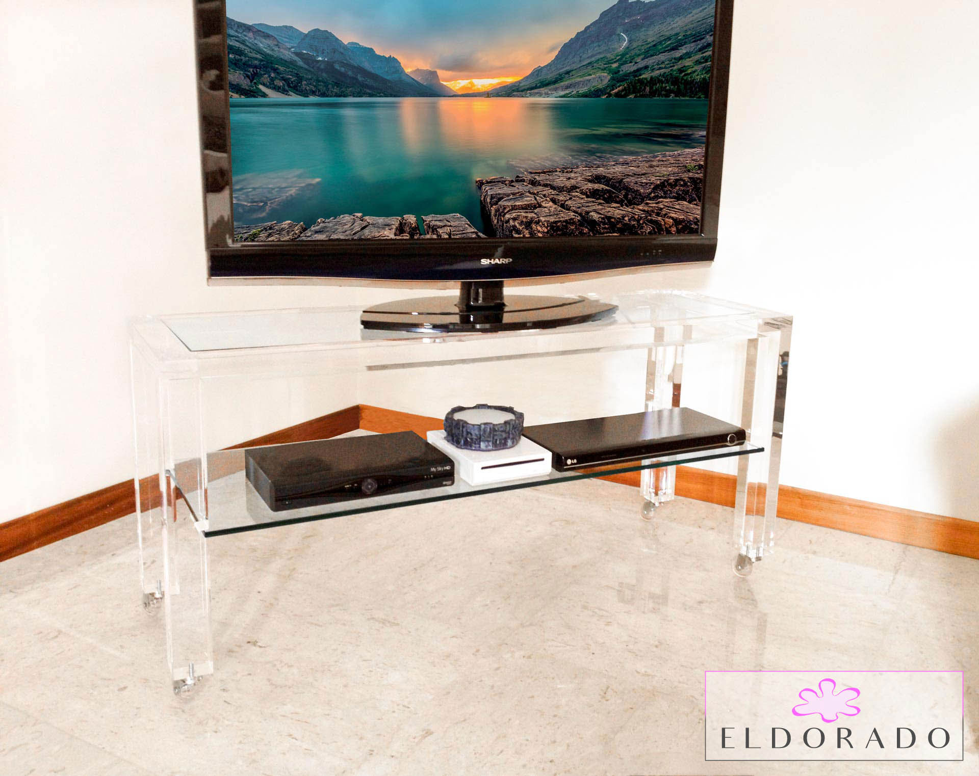 Mobile TV in plexiglass MISSING cm 120 x 40 h 50