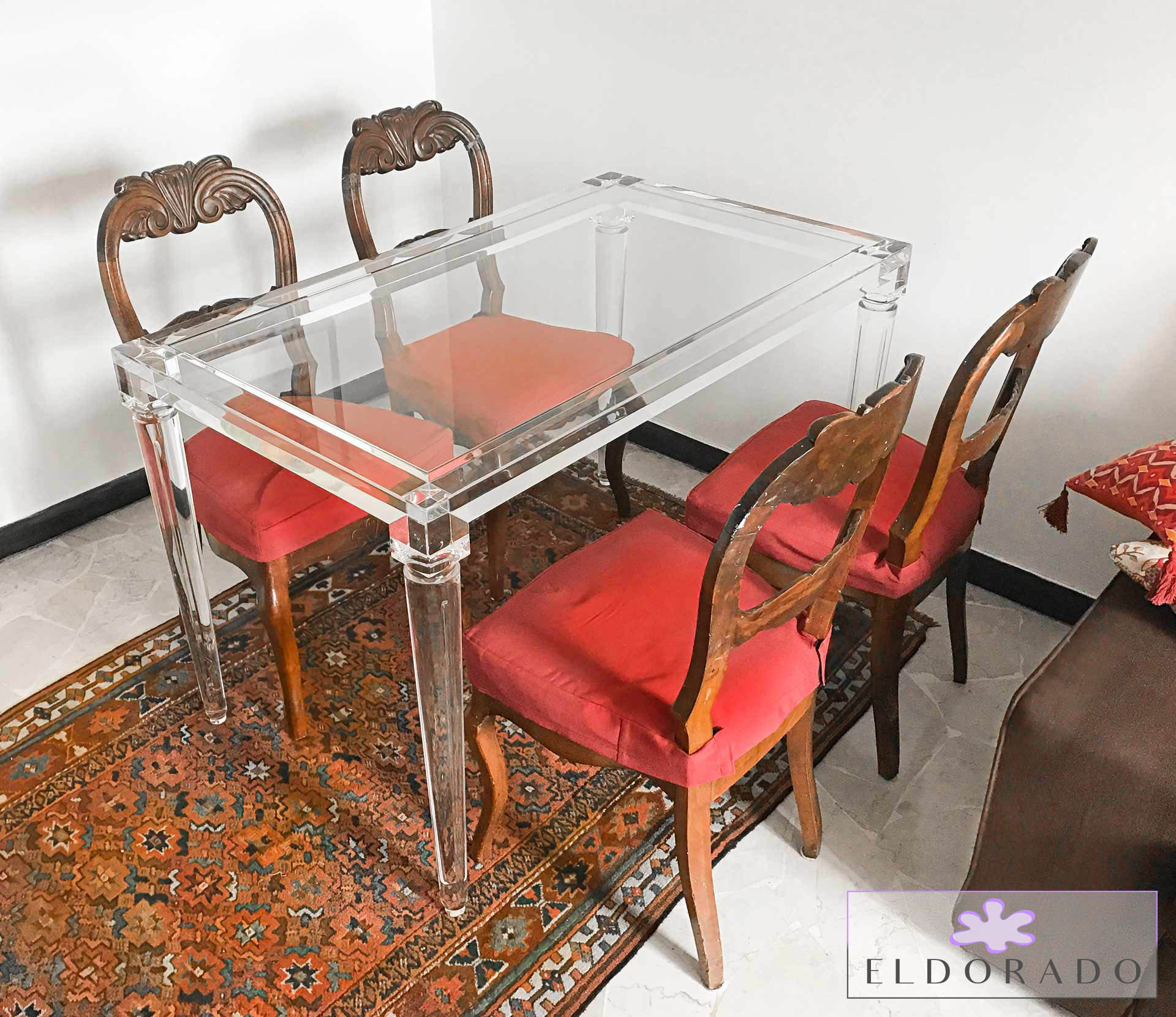 Scrivania in plexiglass IMPERO cm 120 x 70 h.75