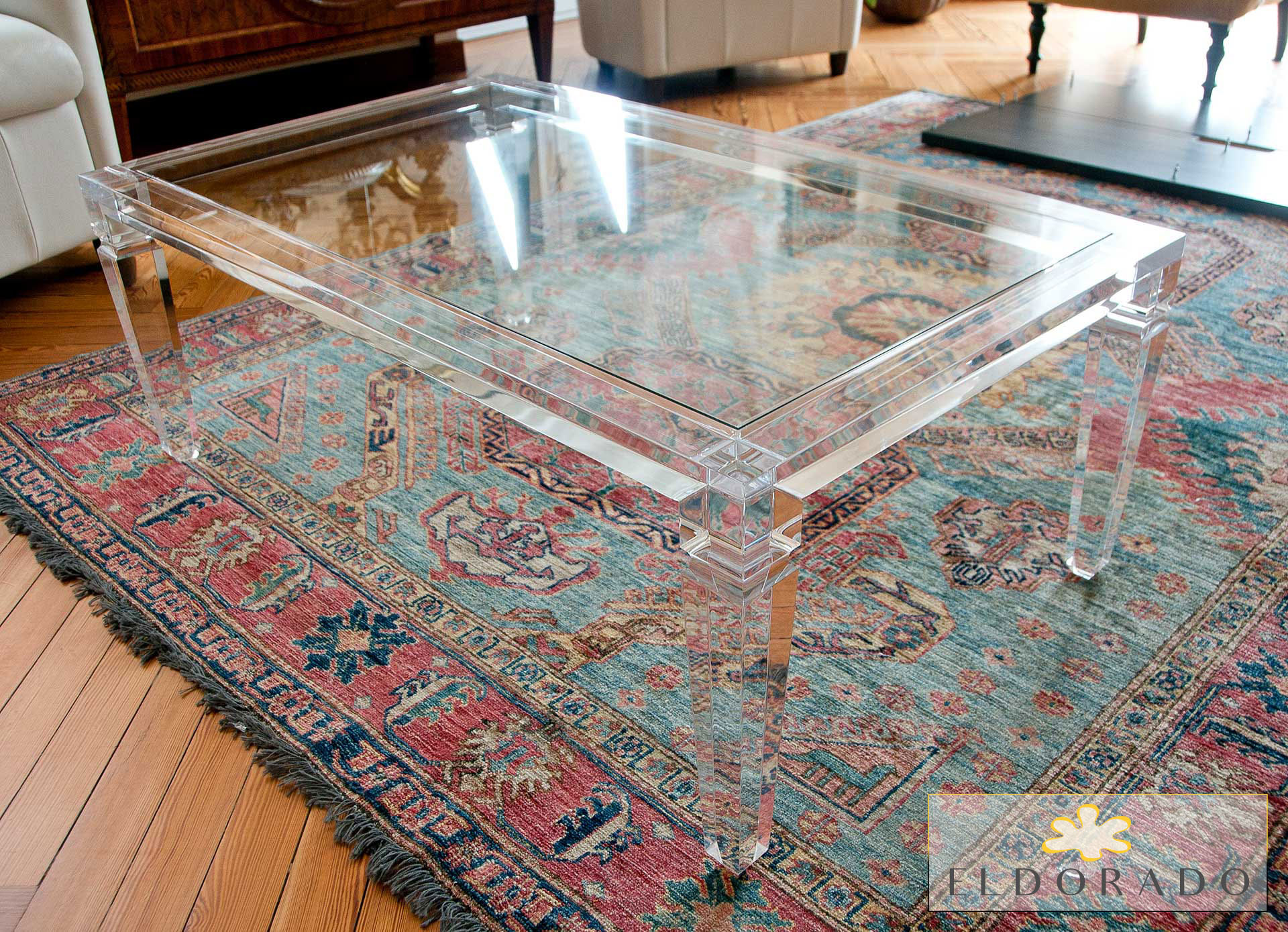 Tavolino in plexiglass LV1 cm 110 x 65 h.40