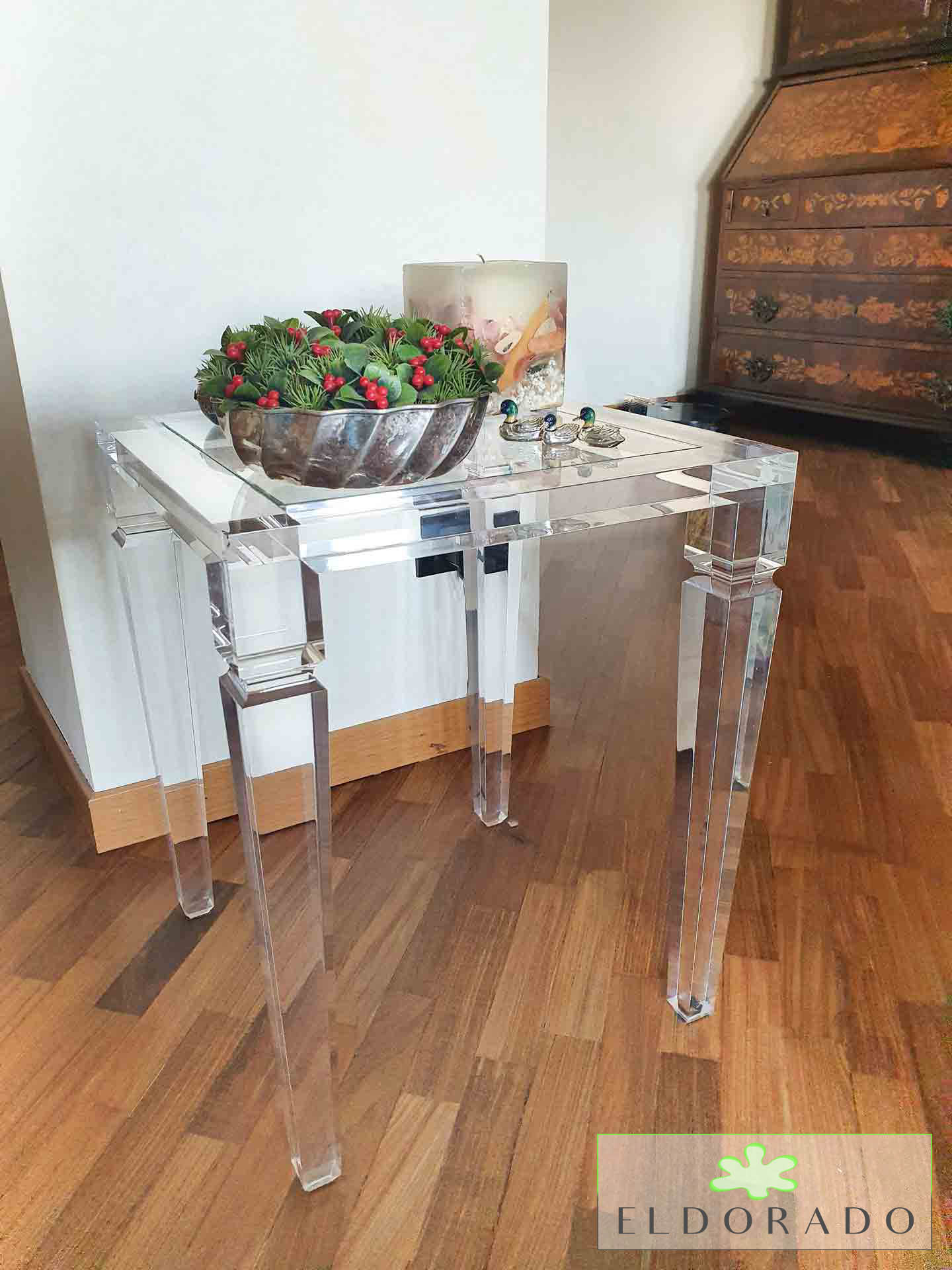 Tavolino in plexiglass LV1 cm 40 x 40 h 50