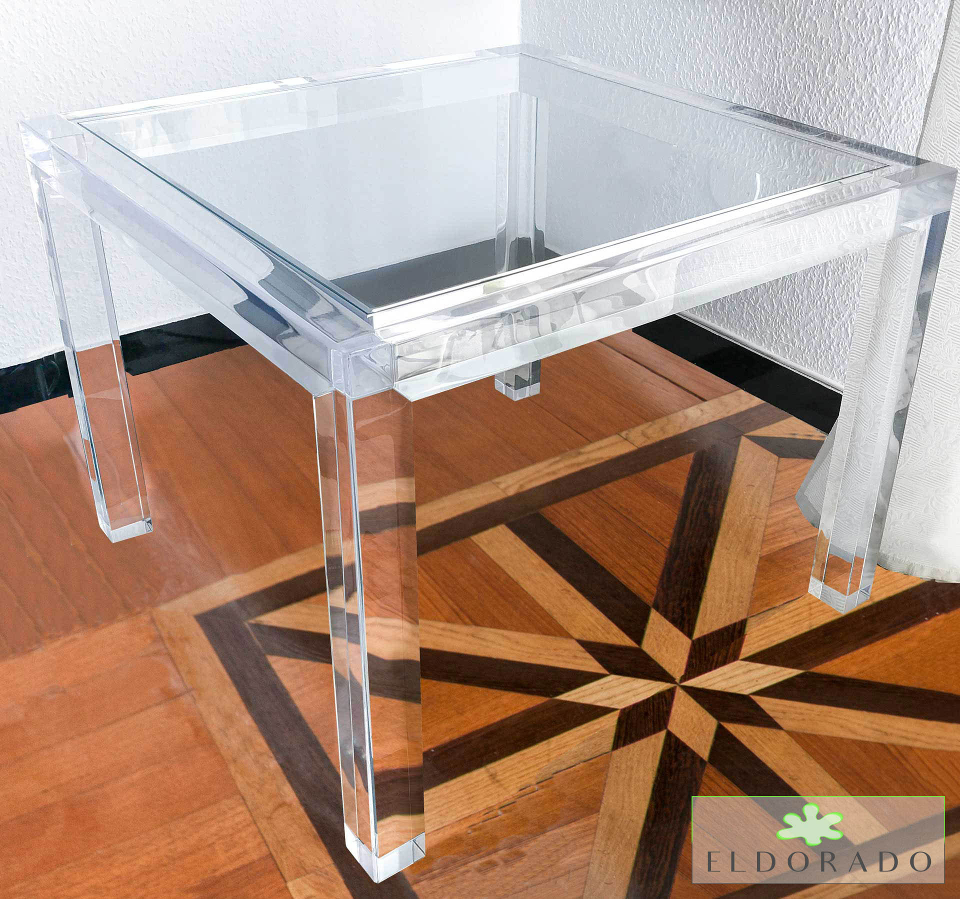 Tavolino in plexiglass MISSING cm 65 x 65 h 50