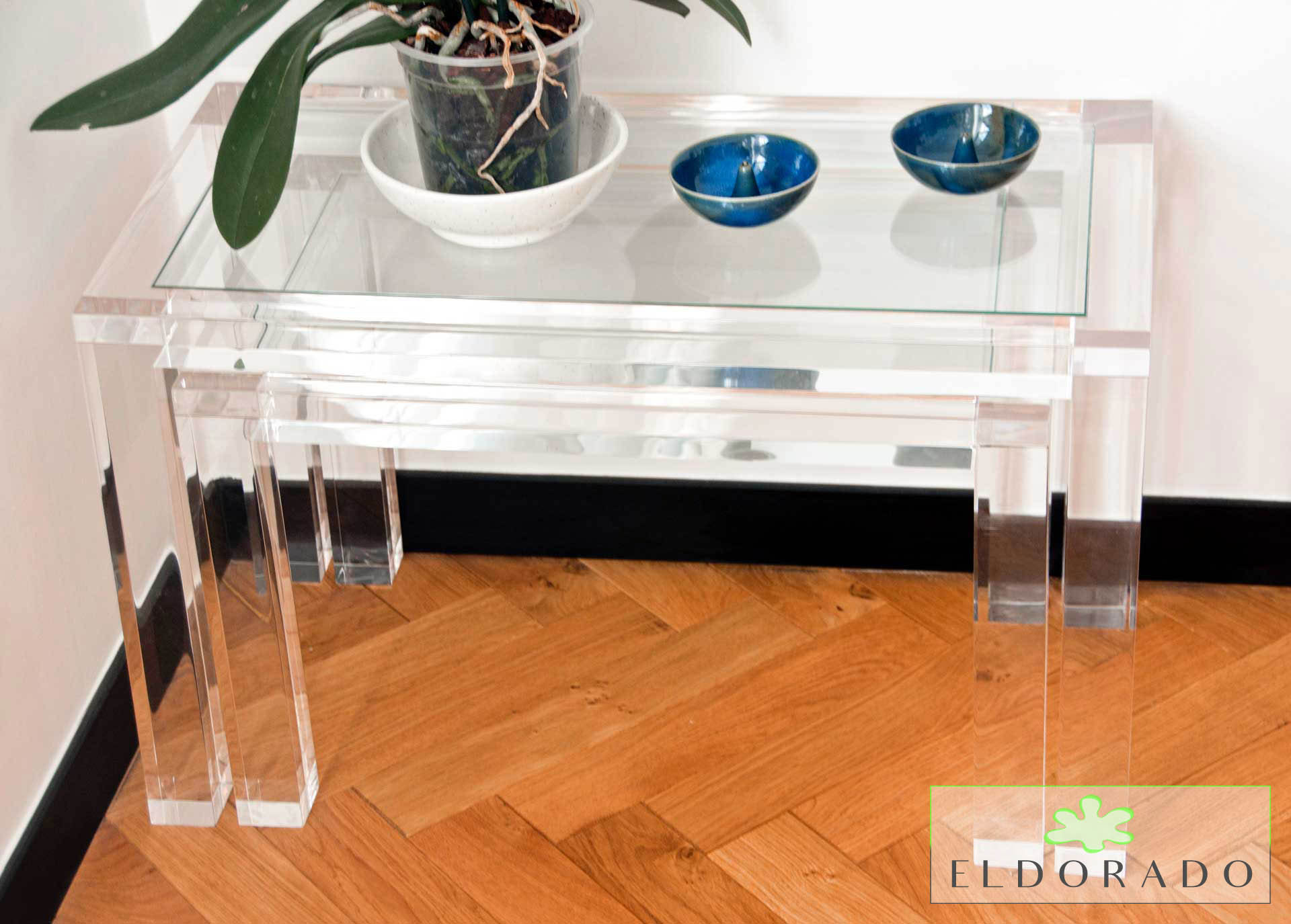 Tavolino in plexiglass MISSING cm 70 x 40 h 45 - 60 x 40 h 40