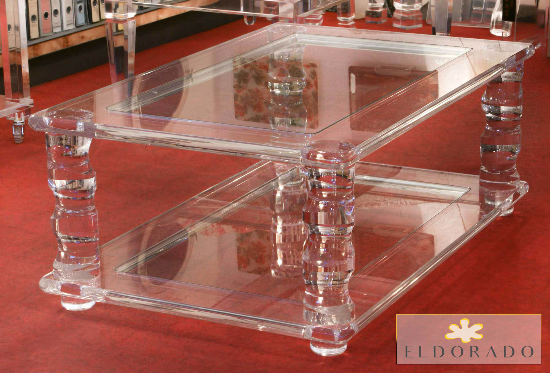 Tavolino in plexiglass M3 cm 120 x 80 h.42