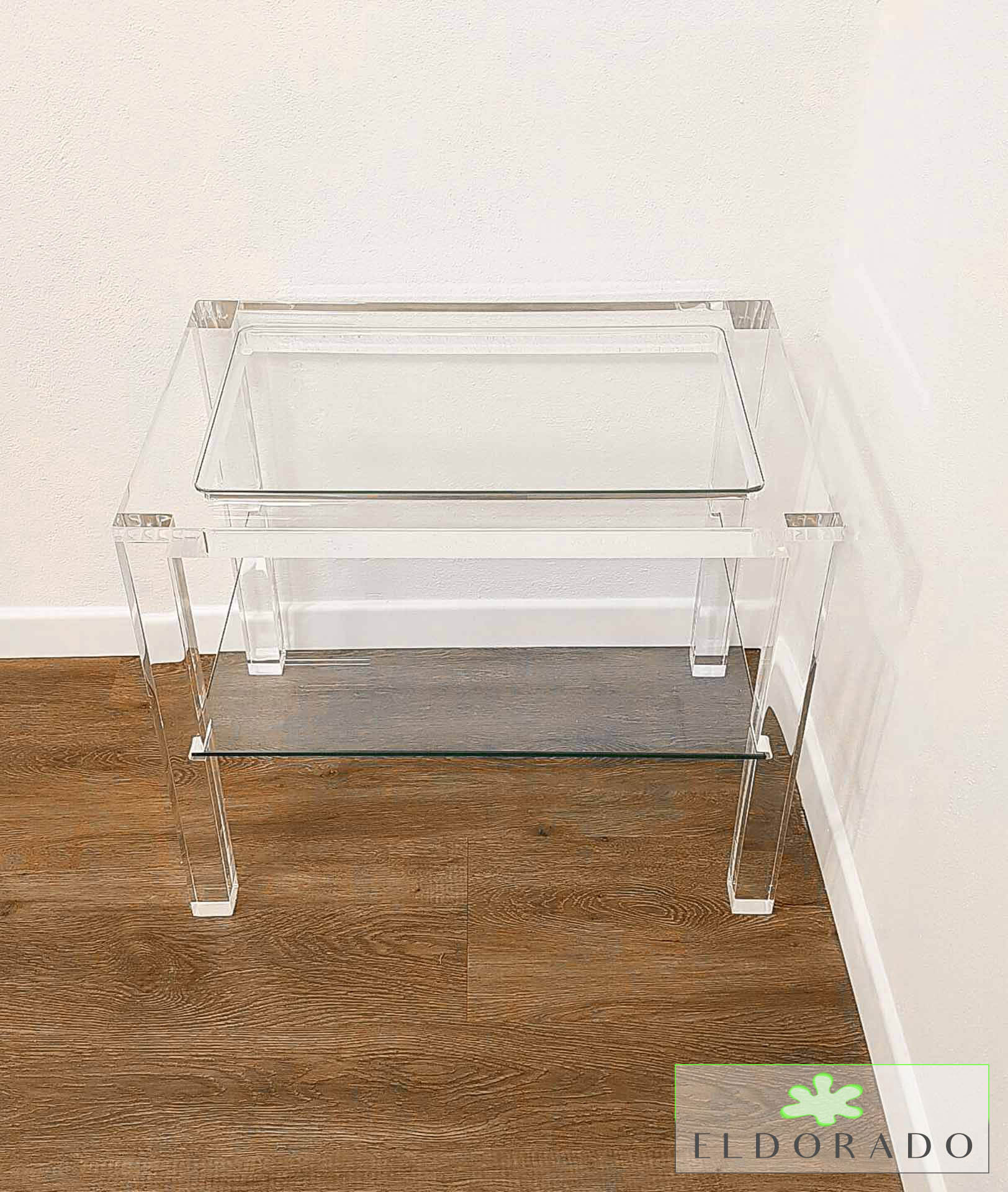 Tavolino in plexiglass TELAIO_1 cm 50 x 40 h 50
