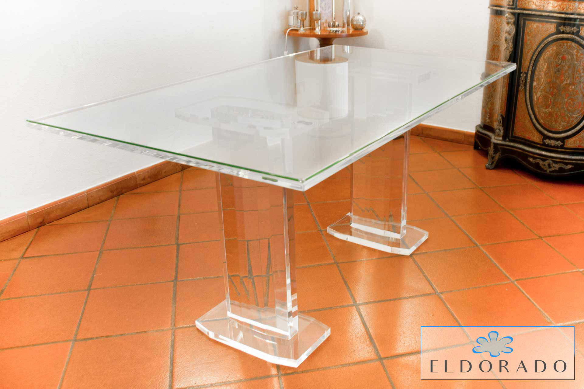 Tavolo pranzo in plexiglass M12 cm 160 x 90 h.76